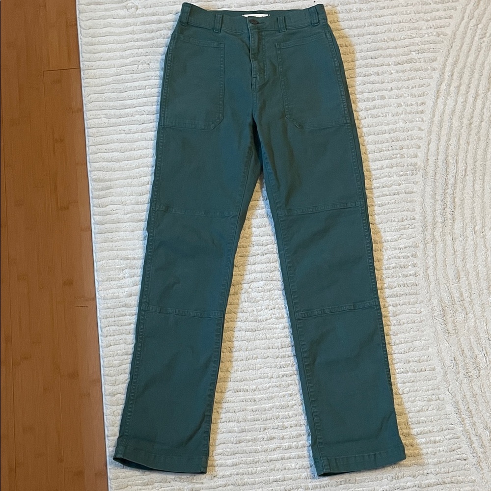 Madewell Straight Leg Jeans in Dark Green - Picture 4 of 6